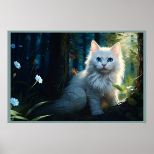 Fearless Forest Felines Poster