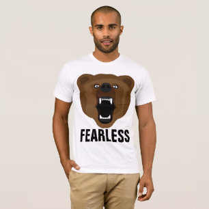 FEARLESS, Funny Men's T-shirts, ANGRY BEAR T-Shirt