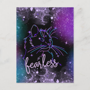 Fearless Galaxy Cat Card