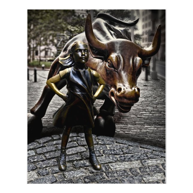 Fearless Girl Gains An Ally Photo Print (Front)
