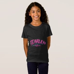 Fearless Girl Power Inspirational Quote Kids Graph T-Shirt