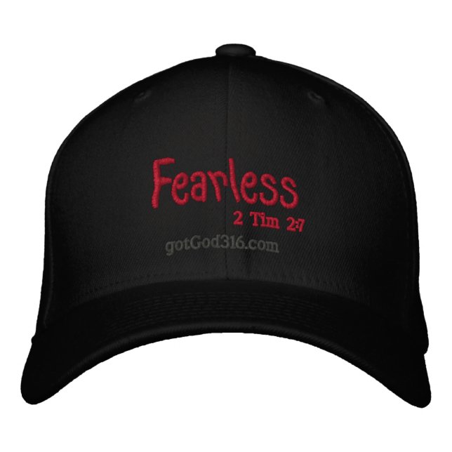 FEARLESS gotGod316.com 2 Timothy 2:7 Embroidered Hat (Front)