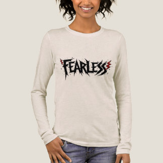 Fearless Graphic T-Shirt Edgy Lightning BoltDesign Tri-Blend Shirt