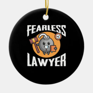 Fearless Lawyer Ceramic Tree Decoration