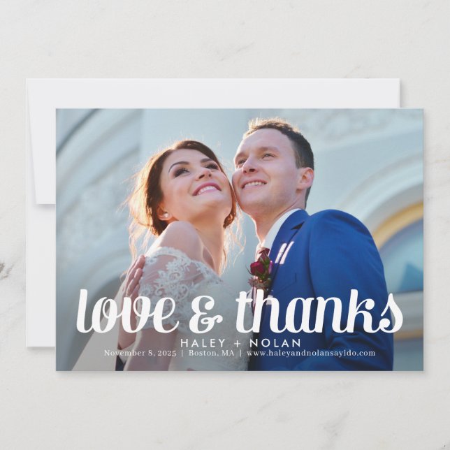 Fearless Love Wedding Thank You Card (Front)