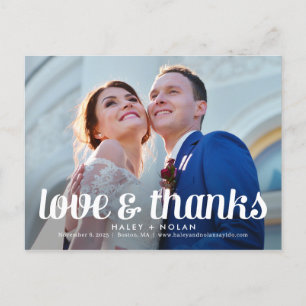 Fearless Love Wedding Thank You Postcard