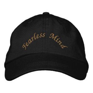 Fearless Mind Classic Black Motivational-Hat Style Embroidered Hat