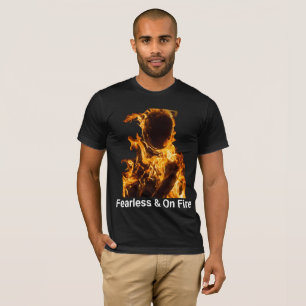 Fearless & On Fire – Bold Flame Graphic T-Shirt