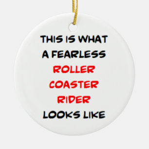 fearless roller coaster rider ceramic tree decoration
