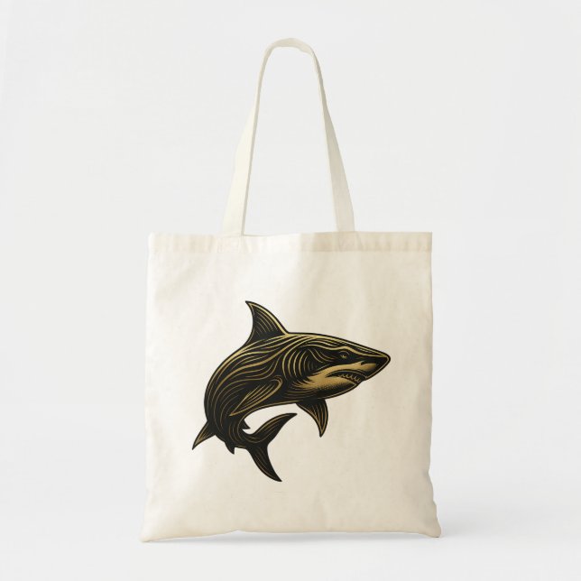 Fearless Shark - Dive Into Power Tote Bag (Front)