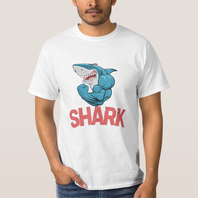 "Fearless Shark Graphic T-Shirt – Ocean Predator S (Front)