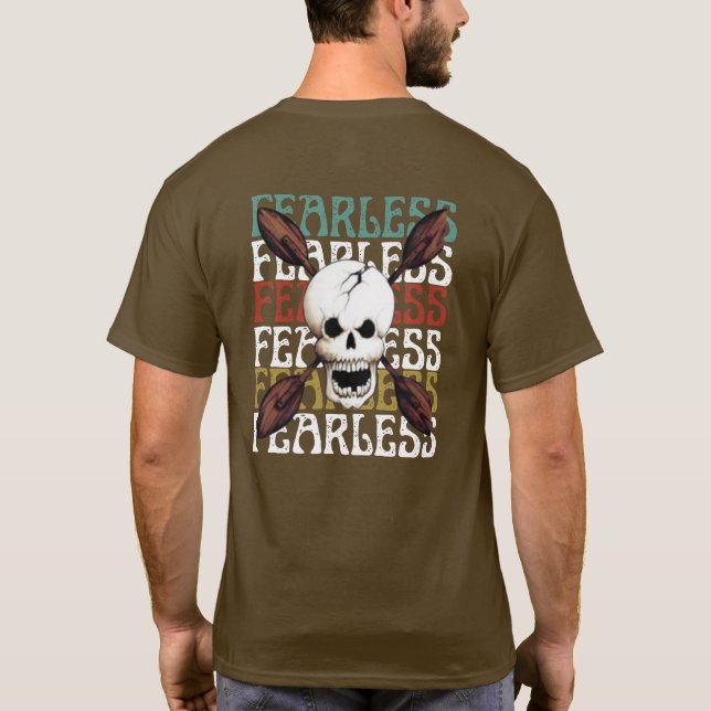 Fearless Skull Paddler T Shirt (Back)