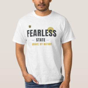 FEARLESS STATE – Dog Lover Geometric Typography T-Shirt