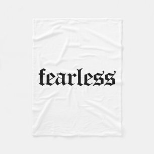 Fearless Tee Shirt, Fearless And Strong Motivation Fleece Blanket