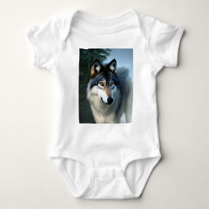 Fearless The Arctic Wolf, Baby Bodysuit