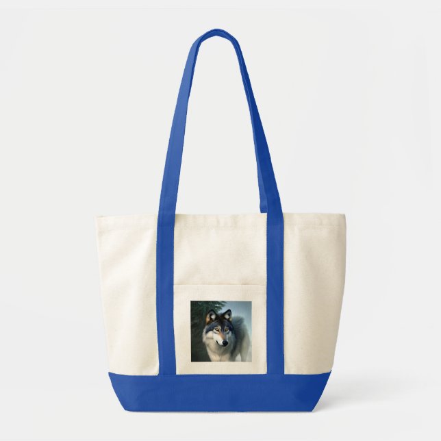 Fearless The Arctic Wolf, Impulse Tote Bag (Front)