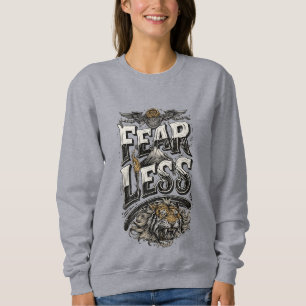 Fearless Tiger Mountain Motivational Graphic Sweat Sweatshirt
