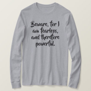 Fearless Woman Quote in Modern Script Personalised T-Shirt