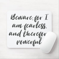 Fearless Woman Quote in Modern Script Typography