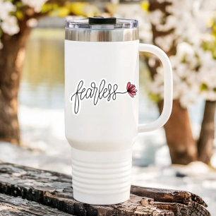 Fearless Word Flower Laptop   Die-Cut Sticker