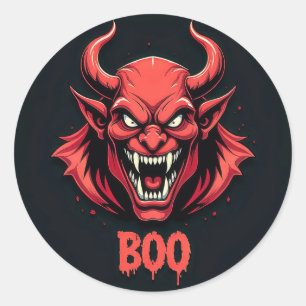 Fearsome Demon: The Essence of Terror Classic Round Sticker