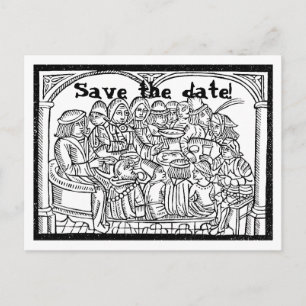 Feast - customisable save the date postcard