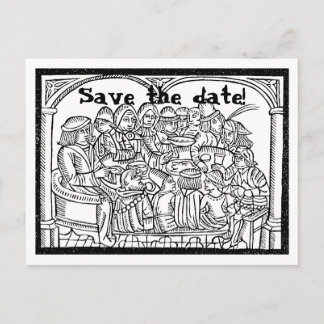 Feast - customisable save the date postcard