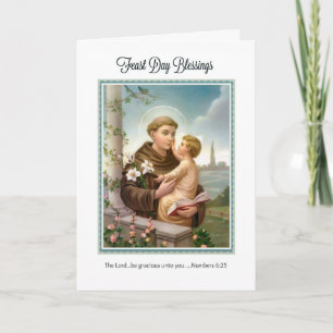 Feast Day St. Anthony of Padua Child Jesus Card