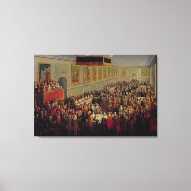 Feast given after the Coronation of Louis XV Canvas Print (Front)