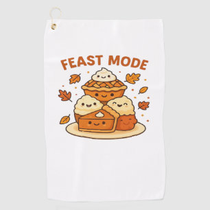 Feast Mode – Cute Autumn Comfort Food Plate Boxy T Golf Towel