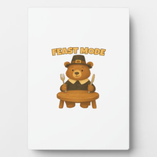 Feast Mode � Cute Autumn Comfort Food Plate Boxy T Plaque