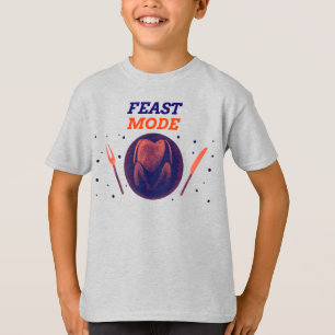 Feast Mode – Funny Kids Thanksgiving Shirt