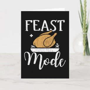 Feast Mode On Family Kids Matching Thanksgiving Card