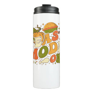 Feast Mode on, Thankgiving Costume Thermal Tumbler