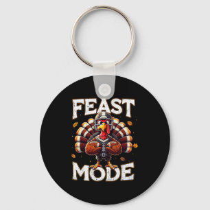 Feast Mode Turkey Vintage Football Thanksgiving Sh Key Ring