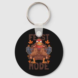 Feast Mode Weightlifting Turkey Day Thanksgiving C Key Ring