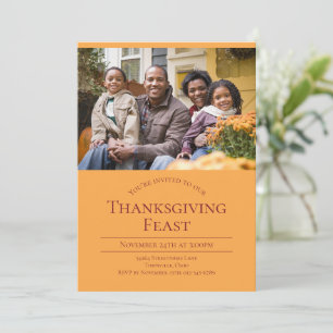 Feast Modern Photo Thanksgiving Invitation