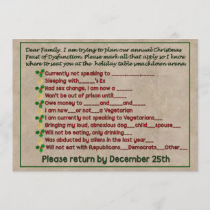 Feast of Dysfunction Invitation
