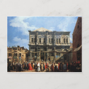 Feast of San Rocco by Canaletto Postcard