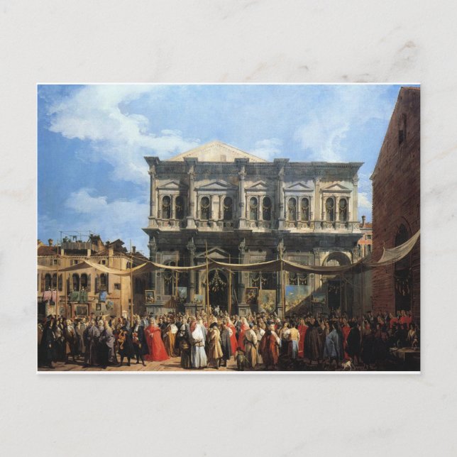 Feast of San Rocco by Canaletto Postcard (Front)