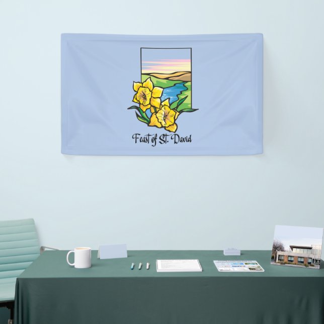 Feast of St. David Daffodils Banner (Tradeshow)