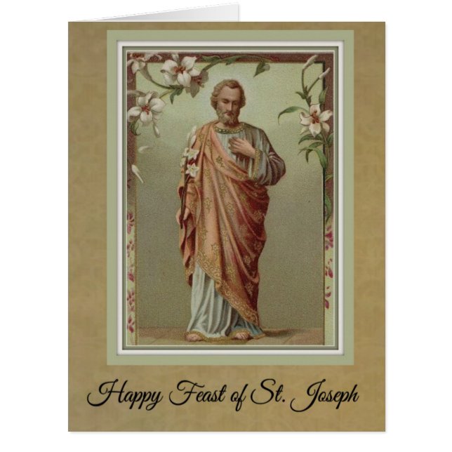 Feast of St. Joseph Card w/Memorare Prayer (Front)