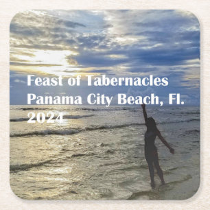 Feast of Tabernacles, Fl. remembrence Square Paper Coaster