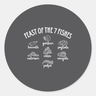 Feast Of The 7 Fishes Classic Round Sticker