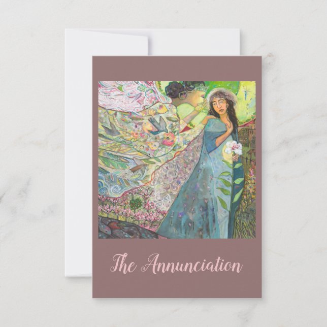 Feast of the Annunciation Catholic Prayer Card (Front)