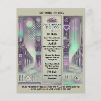 🍽️ “Feast Through the Fog” Weirdcore Wedding Menu