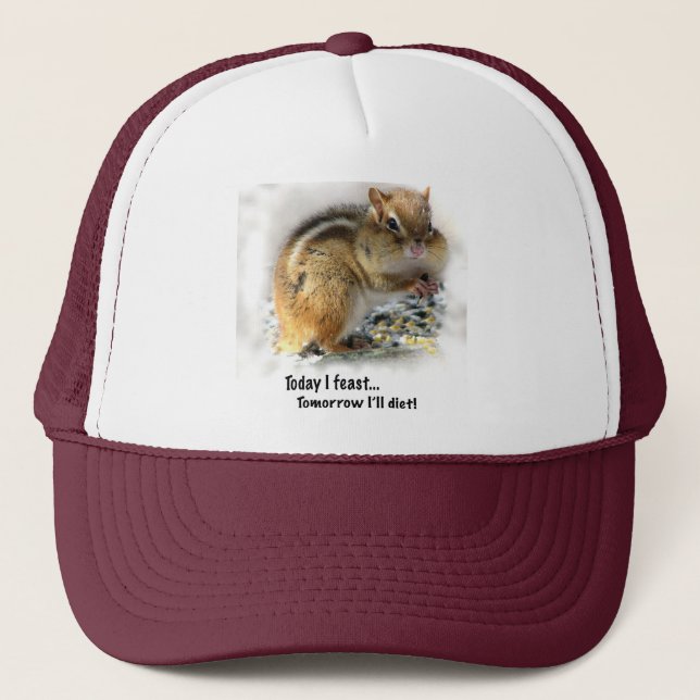 Feasting Chipmunk Trucker Hat (Front)