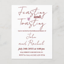 Feasting & Toasting Rehearsal Dinner Minimalist
