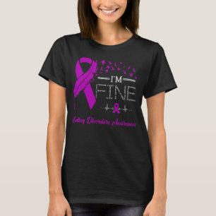 Feather Birds I'm Fine Eating Disorders Awareness T-Shirt