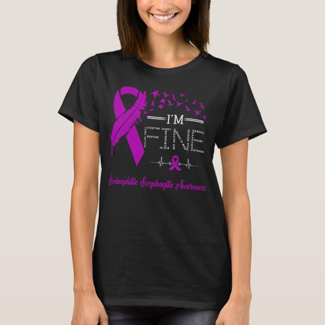 Feather Birds I'm Fine Eosinophilic Oesophagitis  T-Shirt (Front)